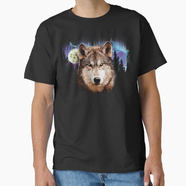 Wolf Thunder and Lightning Classic T-Shirt for Sale by kleynard