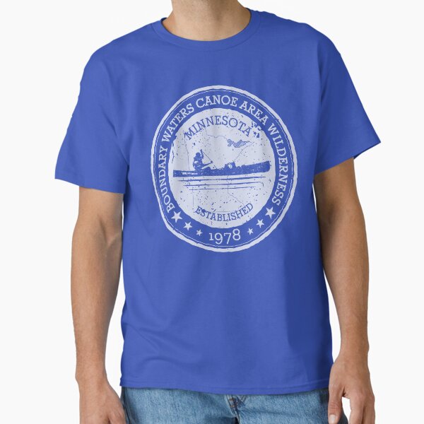 Minnesota Boundary Waters Vintage Style Stamp - White Classic T-Shirt for Sale by canoeMN