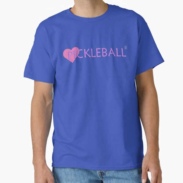 AP14: LOVE PICKLEBALL PINK RETRO HEART Classic T-Shirt for Sale by mobiusid