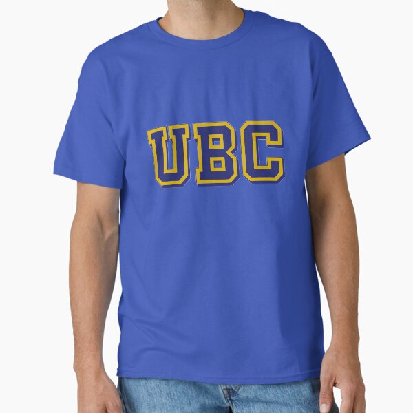 Blue and Yellow UBC Lettering  Classic T-Shirt for Sale by jessicaleah15