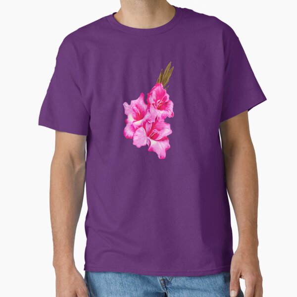 Dame Edna Everage Gladdie Time Pink Gladiolus by Jock Mooney Classic T-Shirt for Sale by dameednaeverage
