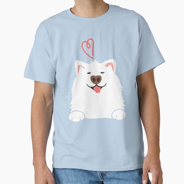 LOVE Cute Samoyed Dog Classic T-Shirt for Sale by Lulupainting