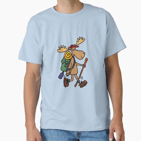 Funny Cool Moose Hiker Classic T-Shirt for Sale by naturesfancy