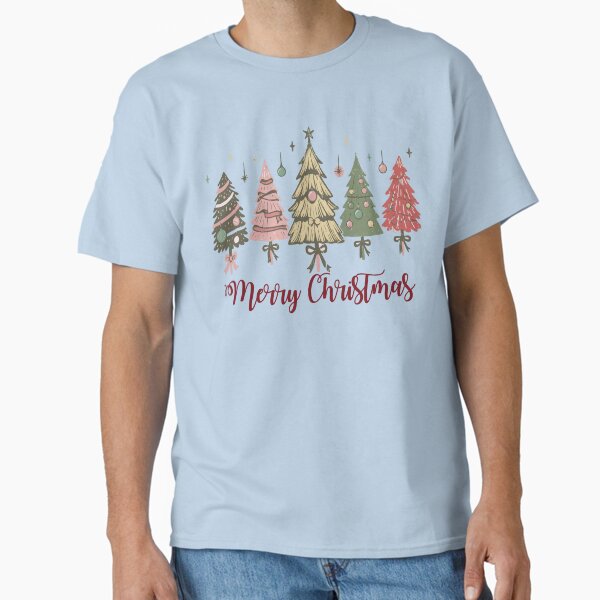 "Merry Christmas – Fashion Sketch Style Assorted Holiday Trees T-Shirt" Classic T-Shirt for Sale by NoGoodDeeds