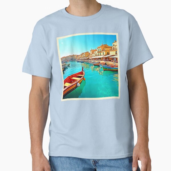 Vibrant Mediterranean Port Life Design Classic T-Shirt for Sale by Unique-Design-4