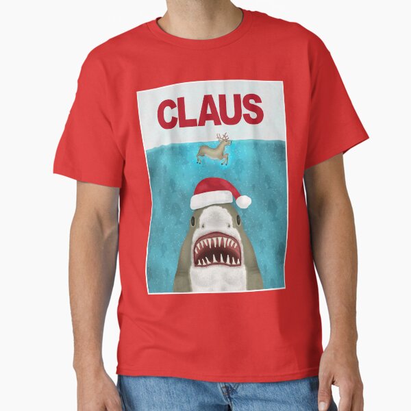 "Funny Christmas Santa Claus Shark Reindeer Humor" Classic T-Shirt for Sale by emkayhess