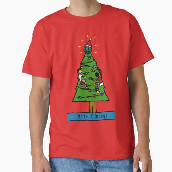 "Climbing Bouldering Christmas Tree - Vegetarian version!" Classic T-Shirt for Sale by tk-tees
