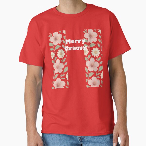 "Blossoms of Joy: Merry Christmas" Classic T-Shirt for Sale by annenambiro