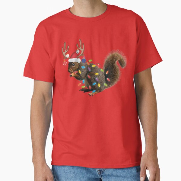 Christmas Lights Squirrel Funny Christmas Gift Ugly Xmas Meme Cute Holiday  Classic T-Shirt for Sale by LessIsLoud