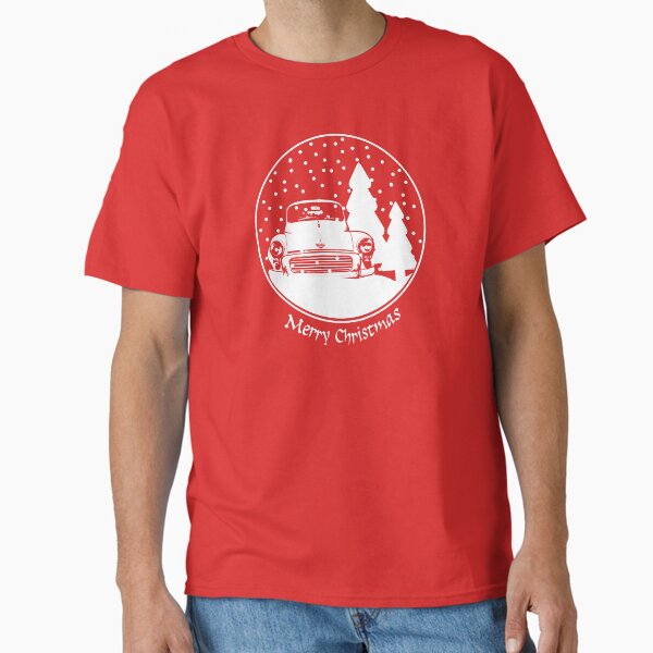 "Morris Minor vintage British classic car Christmas snow globe" Classic T-Shirt for Sale by soitwouldseem
