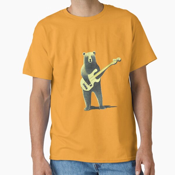 Bear Playing a Bass Guitar Classic T-Shirt for Sale by ThePurpleMelon