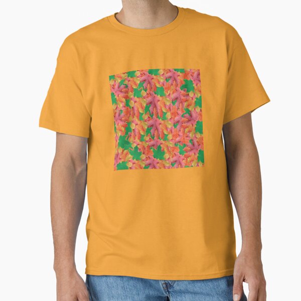 Botanical Abstract Maple Leaves Pattern Classic T-Shirt for Sale by PVTCreations