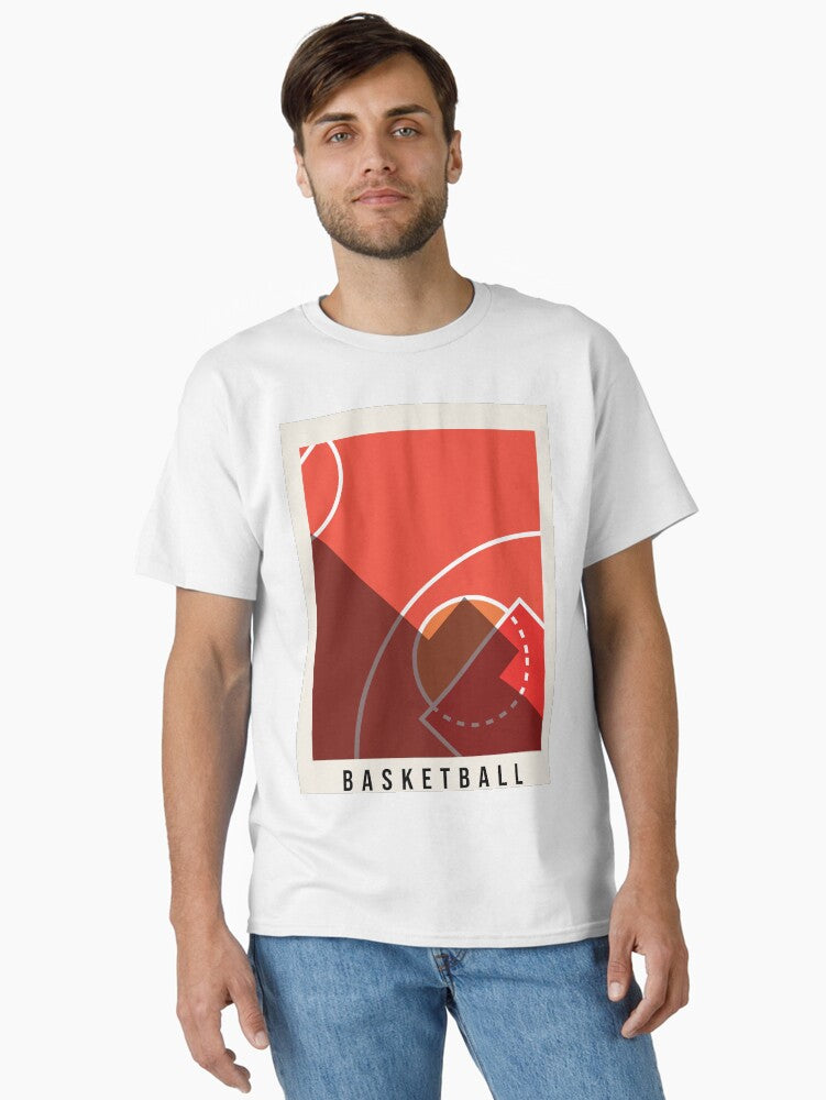 Baskeball Court Poster Classic T-shirt | Trendy Graphic Tee | Casual Unisex T-shirt