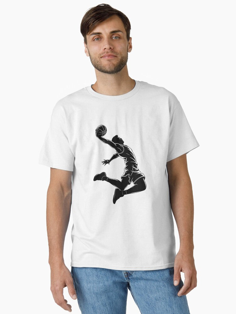 Basketball Dunk - Cool Silhouette Logo Classic T-shirt | Premium Basketball Jersey | Fan Edition Apparel