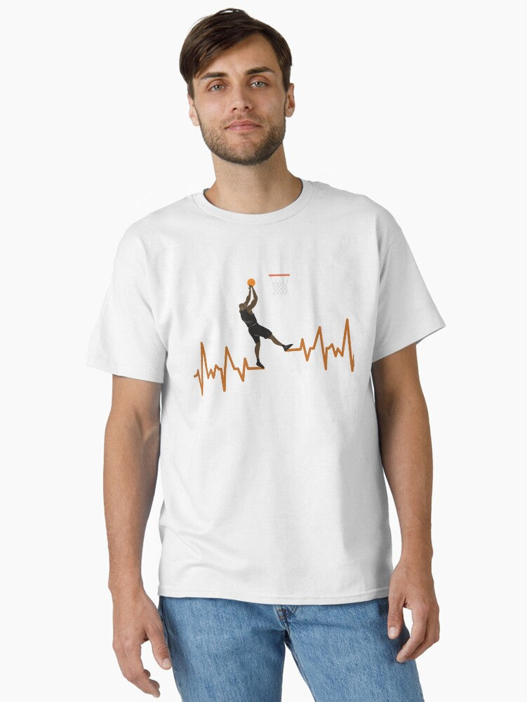 Basketball Player Basketball Heartbeat Classic T-shirt | Premium Basketball Jersey | Fan Edition Apparel
