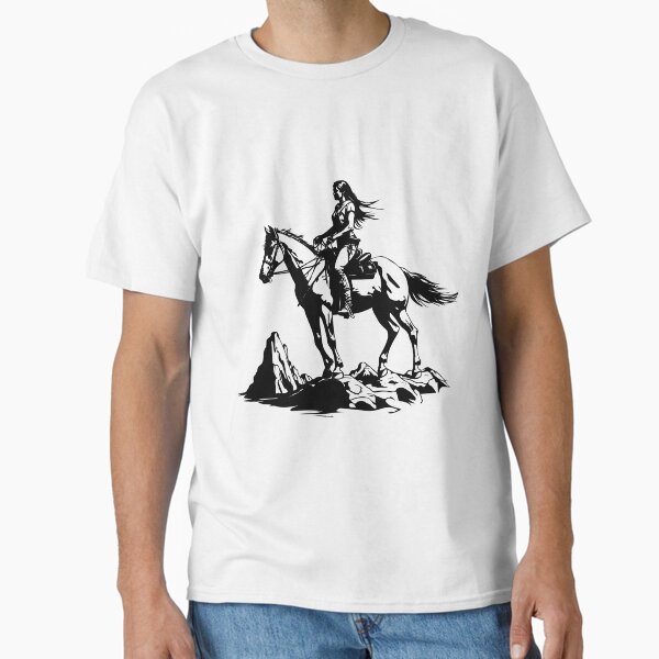 Native American Woman Indian Tribal Lady First Nation Classic T-Shirt for Sale by inkoutninja