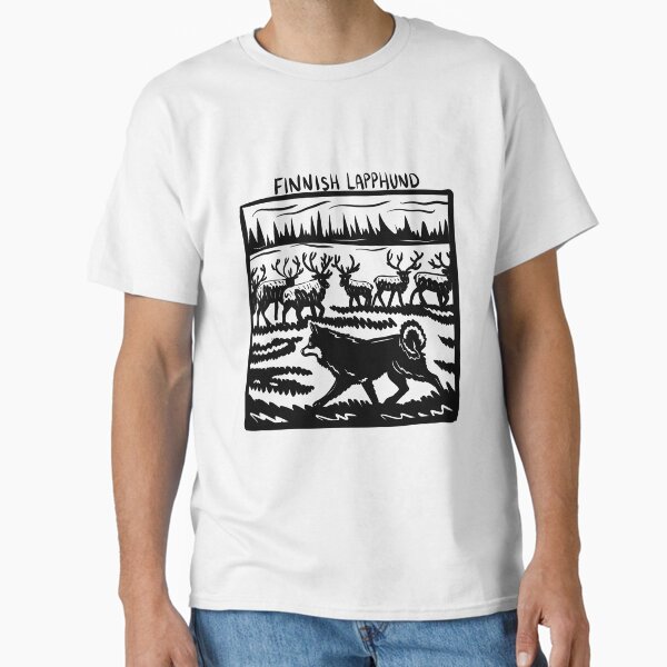 Finnish Lapphund Stamp Art Classic T-Shirt for Sale by BrinaDraws