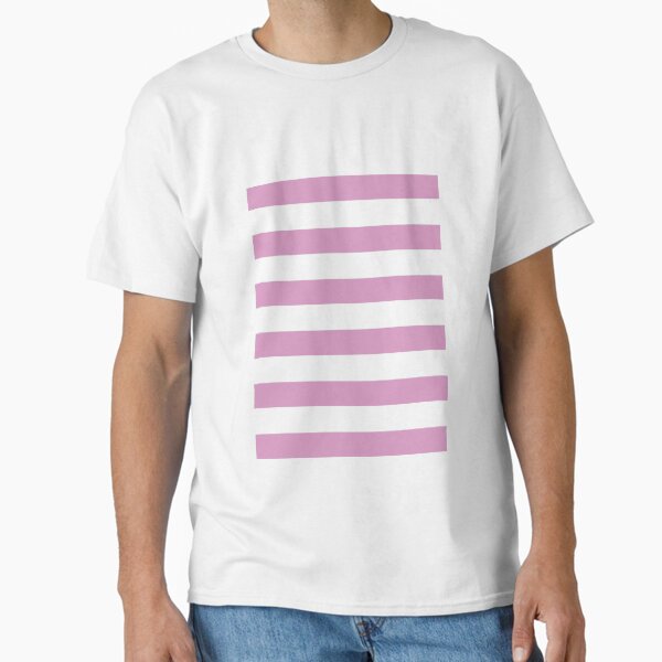 Pink horizontal lines, stripes, pattern Classic T-Shirt for Sale by CombatSituation