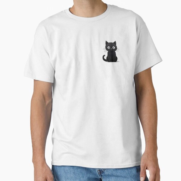Minimalist Charming Black Cat Classic T-Shirt for Sale by MarionArtStudio