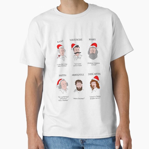 Christmas Philosophers (Funny) Classic T-Shirt for Sale by SplottersGuide
