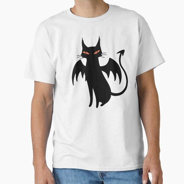 The spirits of the night: dark winged cat Classic T-Shirt for Sale by runcatrun