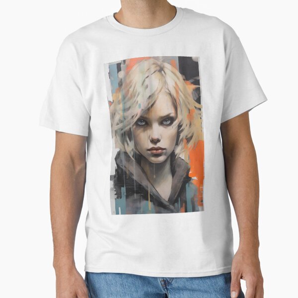 Artist Aiden Thompson; Abstract Colors Sophia Classic T-Shirt for Sale by AbayShopping