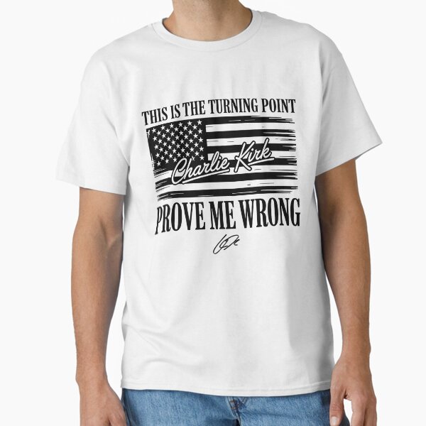 Charlie Kirk Turning Point USA American Flag Patriotic Classic T-Shirt for Sale by tamanh-art