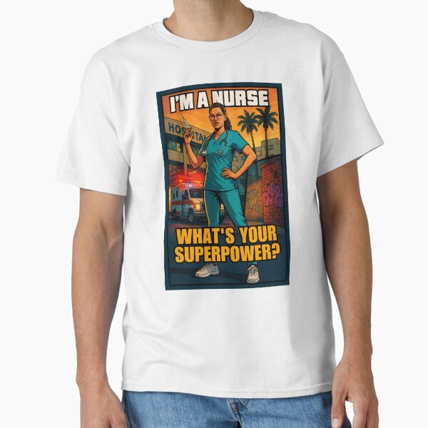 "Nurse Life – Healthcare & Caring Illustration" Classic T-Shirt for Sale by shellymope