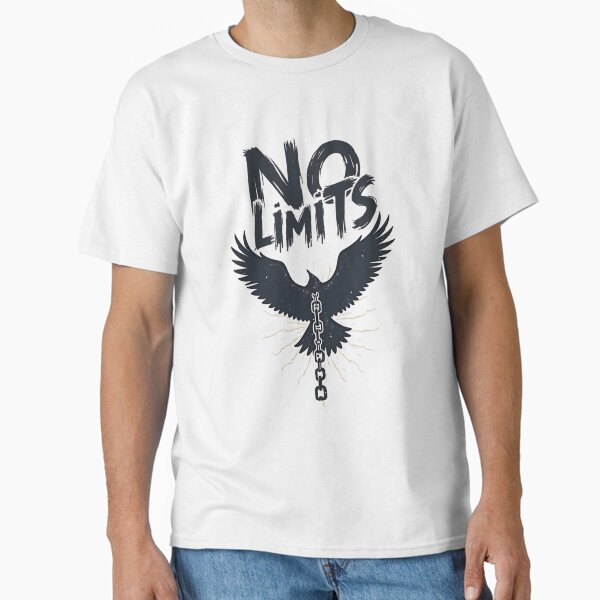 No Limits – Black and White Gym Motivation Quotes Design for Fitness Warriors Classic T-Shirt for Sale by TubaPrints