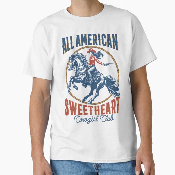 All American Sweetheart Cowgirl Retro Western Classic T-Shirt for Sale by Jcat7