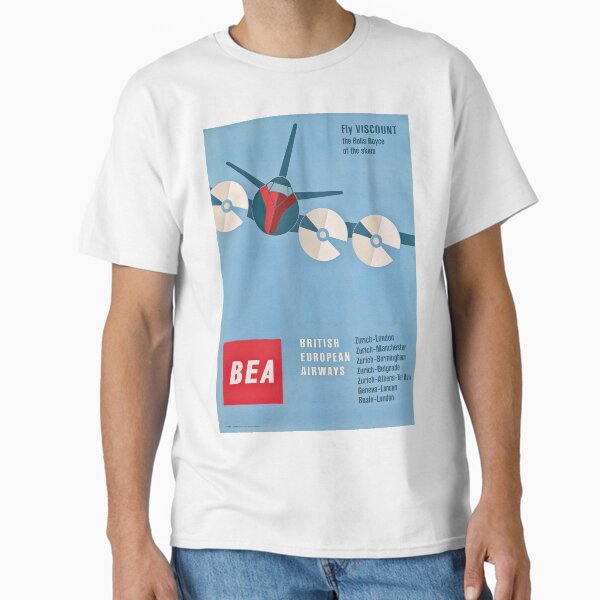 Vintage travel poster for airline Classic T-Shirt for Sale by colliophoto