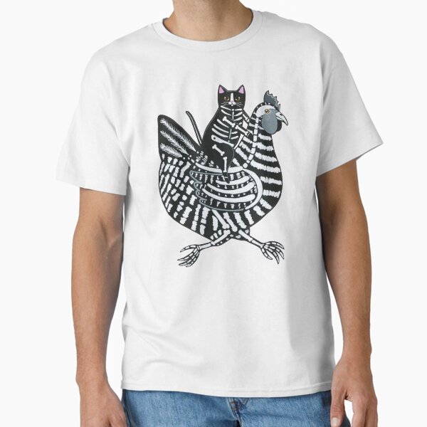 Skellie Cat Chicken Ride Classic T-Shirt for Sale by kilkennycat