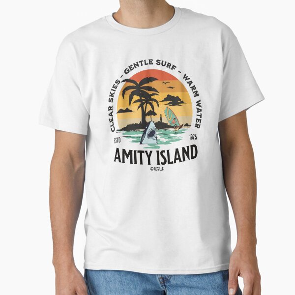 Jaws Fan Art - Amity Island vacation Classic T-Shirt for Sale by Backpack-Hiker