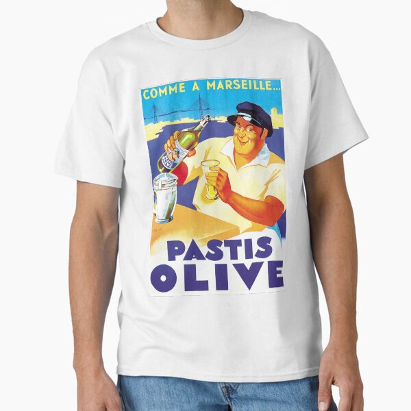 Vintage pub - Olive pastis Classic T-Shirt by SuperNanais