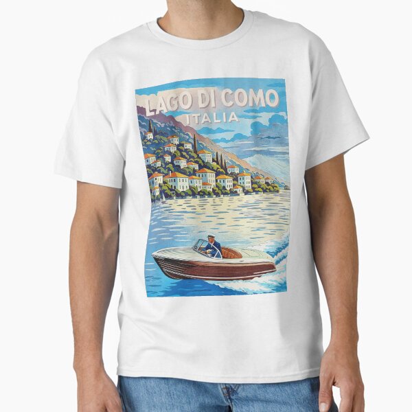 Lake Como Vintage Travel Classic T-Shirt for Sale by maniacfitness