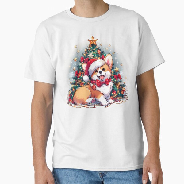 Corgi Christmas Tree Classic T-Shirt for Sale by GalaxyGraffiti