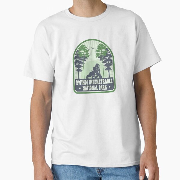 Bwindi Impenetrable National Park Vintage Gorilla Design Classic T-Shirt for Sale by CynthiaGraphics