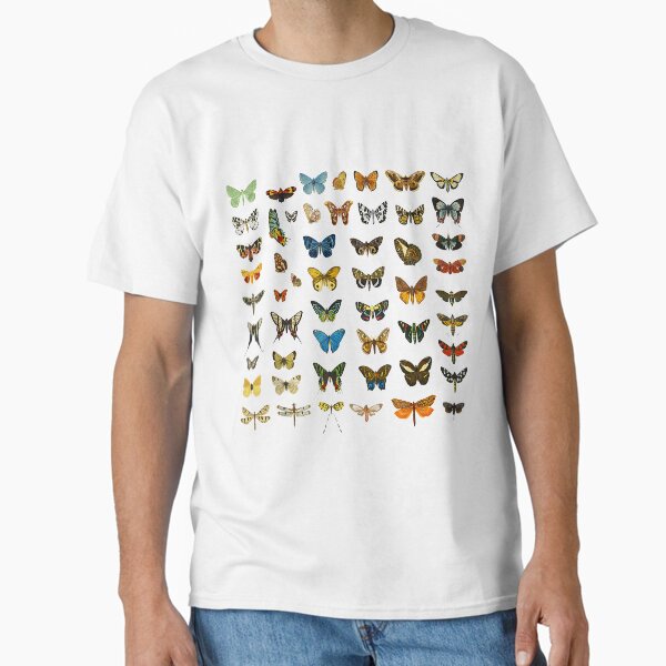 botanical butterflies sticker pack  Classic T-Shirt for Sale by exr378