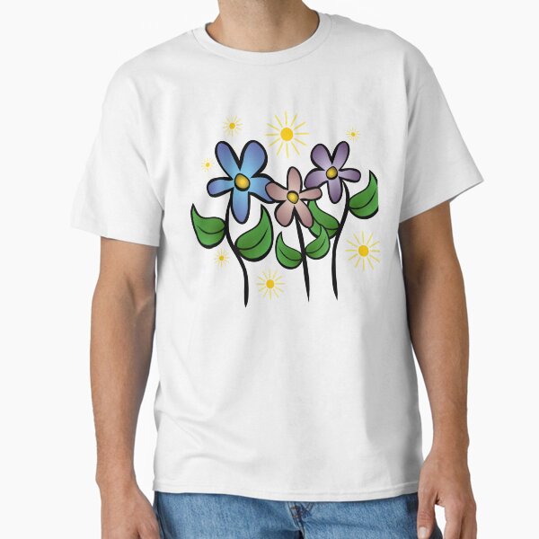 Hand Drawn Flowers Classic T-Shirt for Sale by byautumnrain