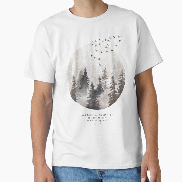 Into The Forest I Go - Spirituality, Boho, Nature Lover, Calm, Outdoors, Hiking Classic T-Shirt for Sale by wolfandbird