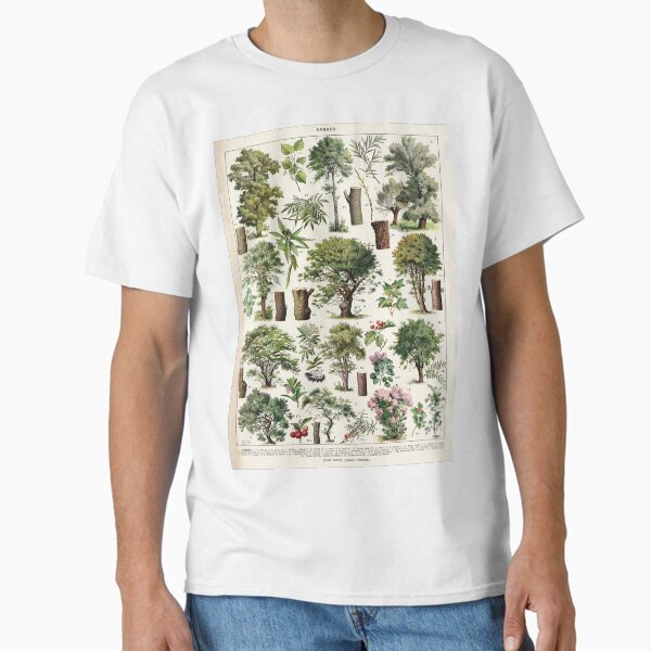 Adolphe Millot - Arbres A - French vintage botanical poster Classic T-Shirt for Sale by DejaVuStudio
