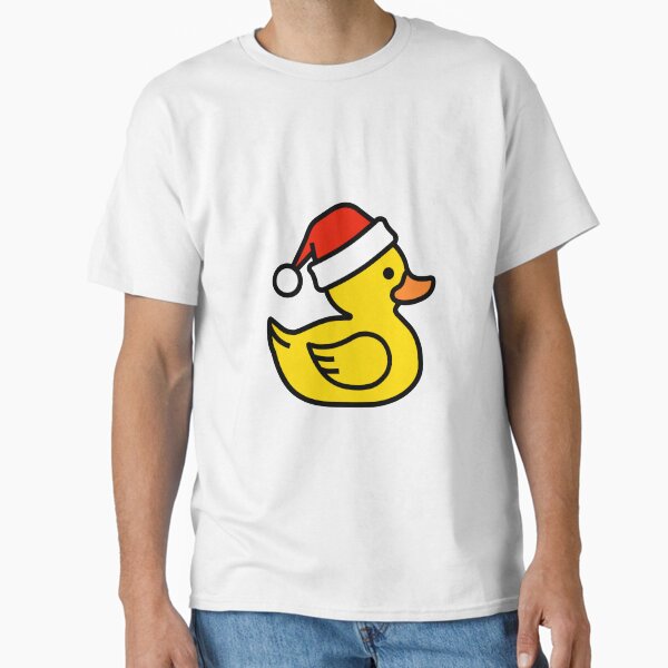 "Merry Duckmas | Cute Rubber Duck with Christmas Hat Sticker" Classic T-Shirt for Sale by laouamra