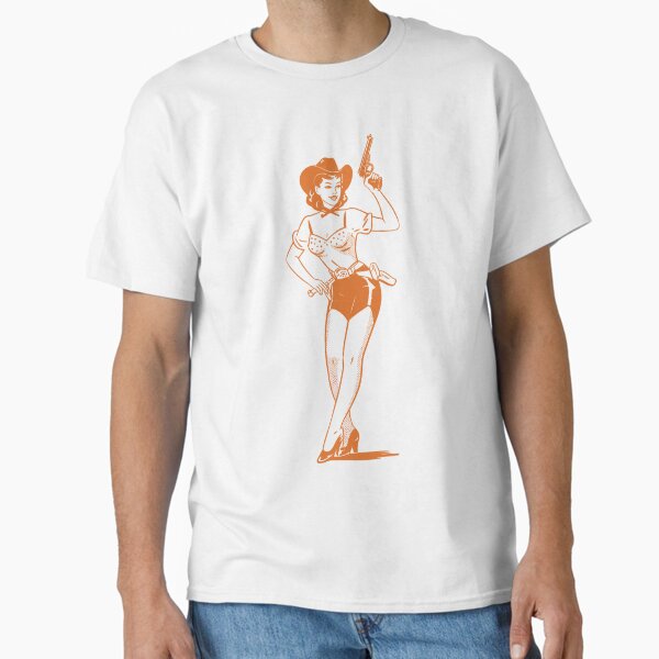 Cowgirl Pinup Retro Western Classic T-Shirt for Sale by Jcat7
