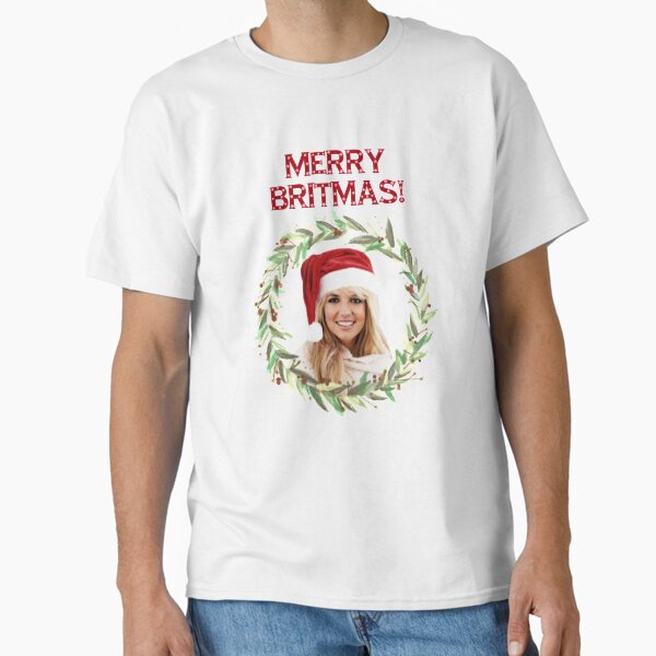"Merry Britmas - For Celebrating a Very Britney Christmas (Red Text)" Classic T-Shirt for Sale by LegendaryLGBT