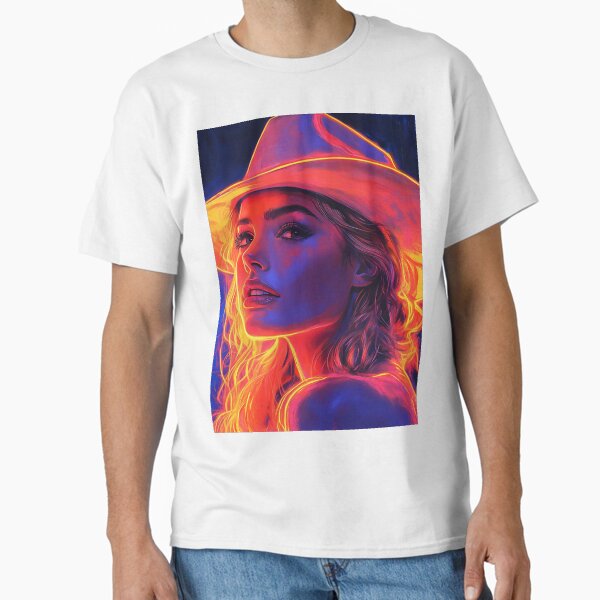 Neon Rodeo Nights Classic T-Shirt by shadowart86