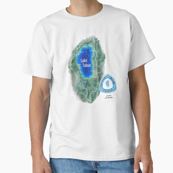 Tahoe Rim Trail Map Classic T-Shirt for Sale by Nicmunk-Design