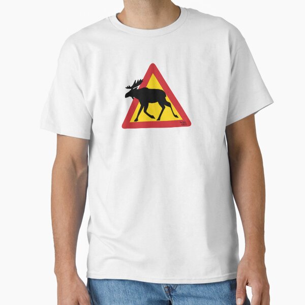 Traffic sign, Moose in Finland Classic T-Shirt for Sale by Aurealis