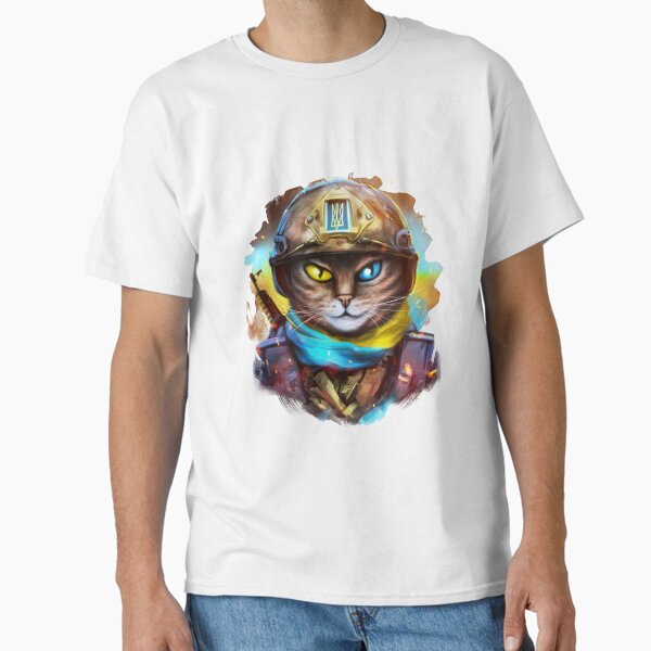 Cat Ukrainian Soldier Classic T-Shirt for Sale by MaryshaArt