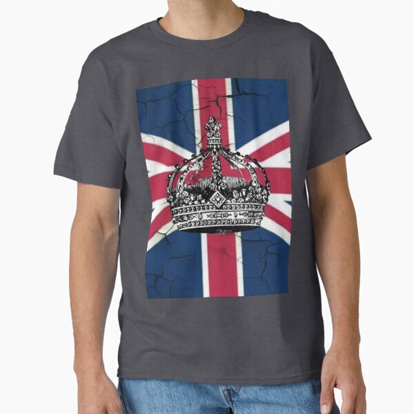 1980s dark academia British union jack flag jubilee vintage crown  Classic T-Shirt for Sale by lfang77