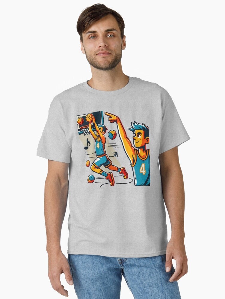Basketball Cartoons Player Classic T-shirt | Premium Basketball Jersey | Fan Edition Apparel